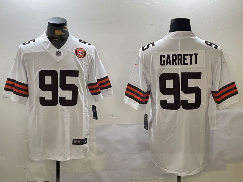 Men Cleveland Browns #95 Garrett White 2024 Nike Vapor Limited NFL Jersey style 2->cleveland browns->NFL Jersey